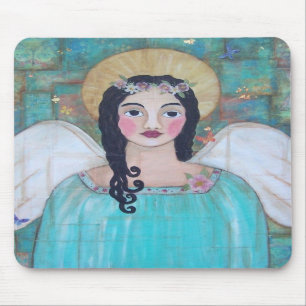 Blue Guardian angel Mousepad Muismat