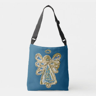 Blue Guardian Engel Purse Art Cross Body Bag Crossbody Tas