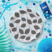 Blue Guinee Hen Pattern Papieren Bordje (Feest)