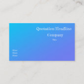 Blue Guitar - Gradient visitekaartje (Achterkant)