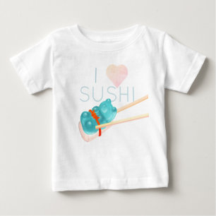 Blue Gummy Beer "I Love Sushi" Baby T-Shirt