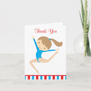 Blue Gymnast Bedankt voor je briefkaart