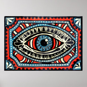 Blue Gypsy Eye Poster
