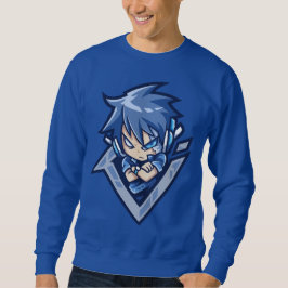 Blue hair boy trui