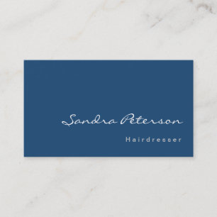 Blue Hairdresser Makeup Artist Style Consultant Visitekaartje