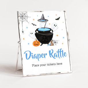 Blue Halloween Baby is het brouwen van luier Raffl Poster