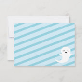 Blue Halloween Bedankkaart (Achterkant)