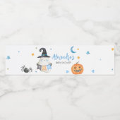 Blue Halloween Ghost Little Boo Bottle Étiquette (Étiquettes simples)