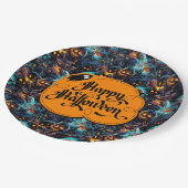 Blue Halloween Papieren Bordje (Gekanteld)