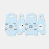 Blue Halloween Spooky Ghost Bedankdoosjes (Uitgevouwen)