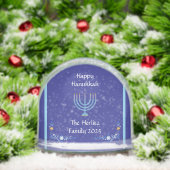 Blue HANOUKKA Menorah Personnaliser NOM DE LA PHOT (Noël)
