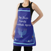 Blue HANUKKAH Menorah Aanpassen Schort (Insitu)