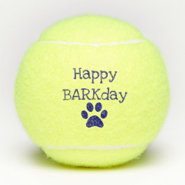 Blue Happy Barkday Birthday Pet Dog Speelgoed Tennisballen