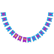 BLUE Happy Birthday | Bewerkbaar