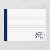 Blue Happy Cat gepersonaliseerde Kaarten (Achterkant)