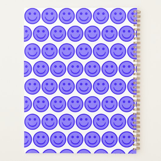 Blue Happy Face Planner (Achterkant)