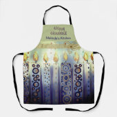 Blue Happy Hanuka Candles All-Over Print Schort (Voorkant)