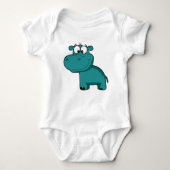 Blue Happy Hippo Romper (Voorkant)