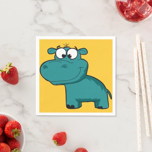 Blue Happy Hippo Servetten (Insitu)