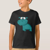 Blue Happy Hippo T-shirt (Voorkant)