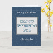 Blue Happy Vaderdag Son in Law Kaart (Gele Bloem)