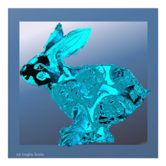 Blue Hare Foto Afdruk (Voorkant)