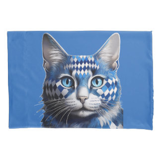 Blue Harlequin Cat Kussensloop