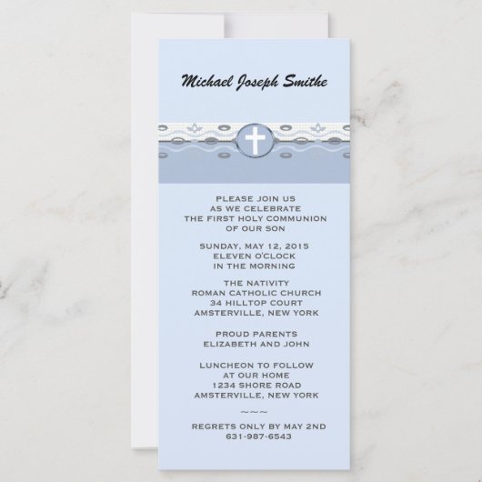 Blue Harmony Slim Invitation (Voorkant)