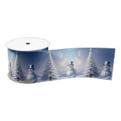 Blue Hat Snowman Christmas Tree Holiday Satin Lint (Spoel)