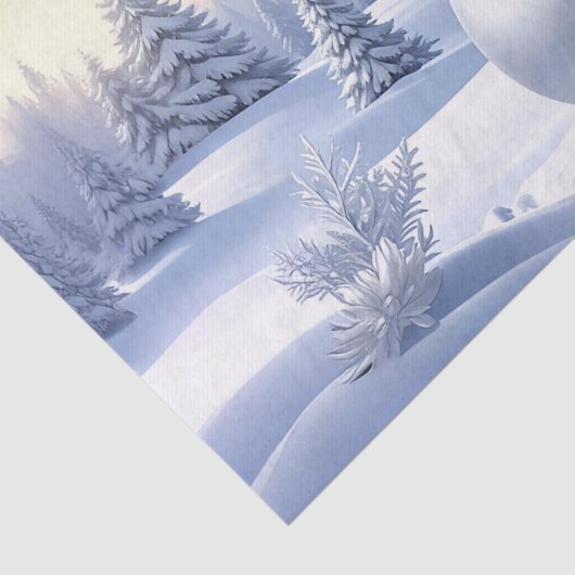 Blue Hat Snowman Christmas Tree Holiday Tissuepapier (Detail)