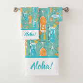 Blue Hawaii and Tropical Itch - Bg Turquoise Bad Handdoek (Insitu)
