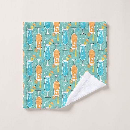 Blue Hawaii and Tropical Itch - Bg Turquoise Bad Handdoek (Wasdoekje)