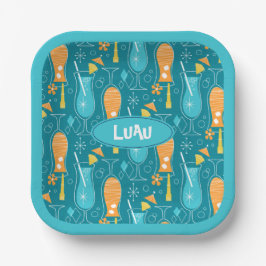 Blue Hawaii and Tropical Itch Papieren Bordje