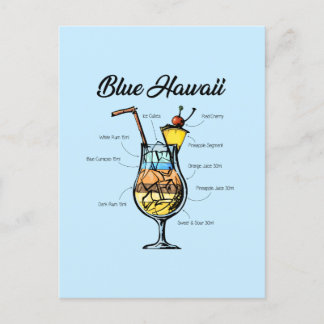 Blue Hawaii Cocktail Recept Feestdagenkaart