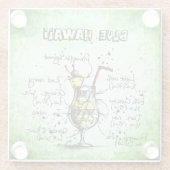 Blue Hawaii Drink Recipe Glazen Onderzetter (Achterkant)