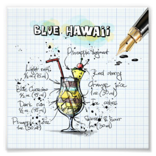 Blue Hawaii Foto Afdruk
