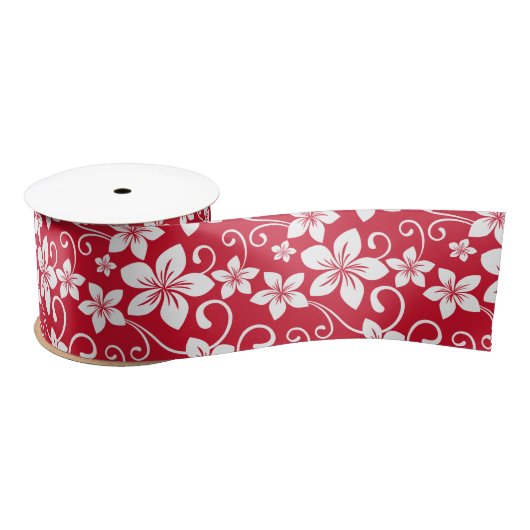 BLUE HAWAII (RED) SATIN RIBBON LINT (Spoel)