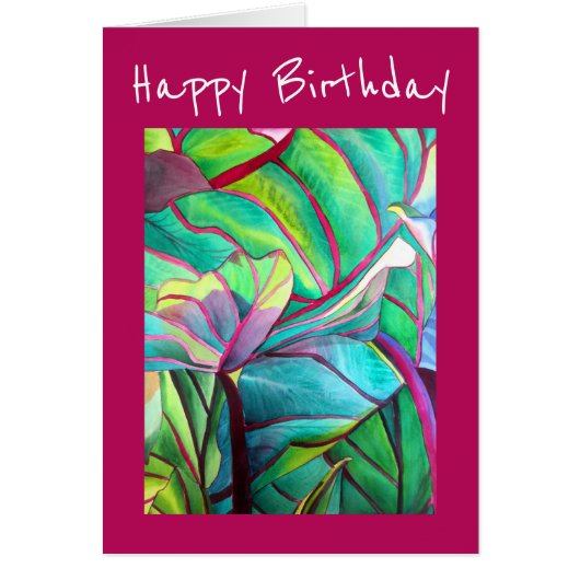 Blue Hawaii Tropical feuilles feuillage art annive (Devant)