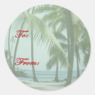 Blue Hawaiian Gift Label Sticker