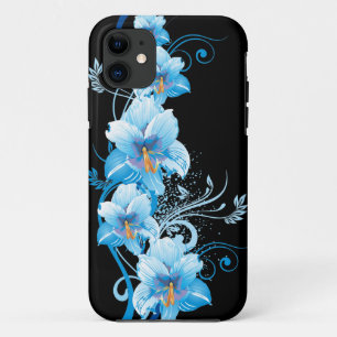 Blue Hawaiian Hibiscus iPhone 11 Hoesje