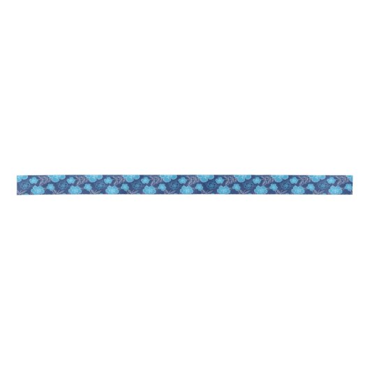 Blue Hawaiian Hibiscus Pattern Lint (Voorkant)