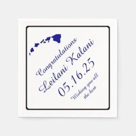 Blue Hawaiian Islands afstuderen papieren servette Servetten