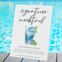 Blue Hawaiian Sunrise Beach Signature Mocktail