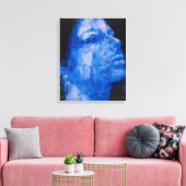 Blue Head 1998 Canvas Afdruk (Insitu (Woonkamer))