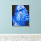 Blue Head 1998 Canvas Afdruk (Insitu (Houten vloer))