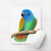 Blue Headed Pionus Parrot Mousepad Muismat (Met muis)
