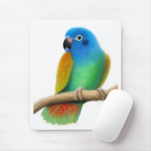 Blue Headed Pionus Parrot Mousepad Muismat (Met muis)