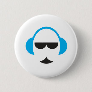 Blue Headphones Button