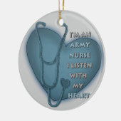 Blue Heart Army verpleegster Keramisch Ornament (Links)