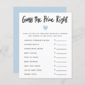 Blue Heart Boy Baby shower vindt de prijs juist (Voorkant / Achterkant)